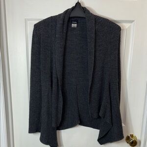 Mingle Dark Gray Open Front Cardigan